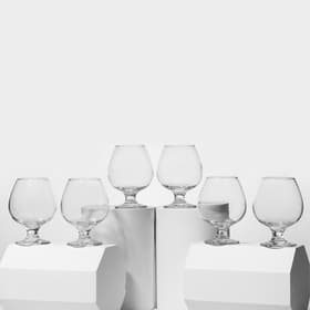 Бокалы для коньяка Paşabahçe Bistro, 395 мл, размер одного бокала 8.5×12 см, набор 6 шт., стекло, прозрачные
