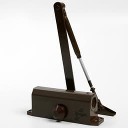 Доводчик дверной ТУНДРА d=60BR, до 60 кг, коричневый