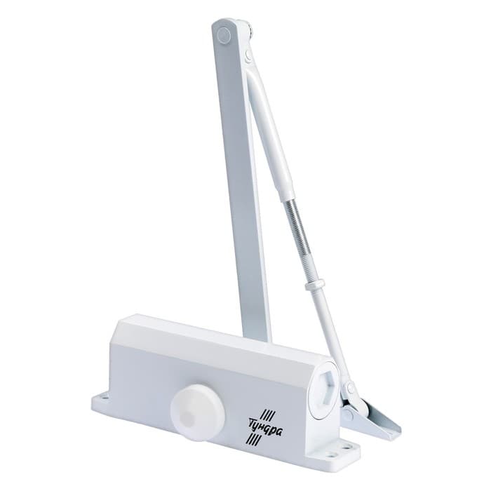 Доводчик дверной ТУНДРА d=80WW, от 45-70 кг, белый