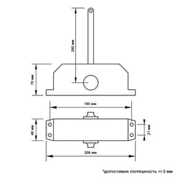 Доводчик дверной ТУНДРА d=80WW, от 45-70 кг, белый