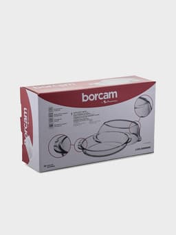 Утятница овальная Paşabahçe, 2,6/1.3 л, с крышкой-формой для запекания, жаропрочное стекло, прозрачная