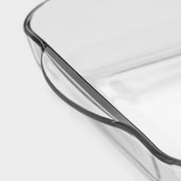 Форма для запекания Paşabahçe Borcam, 3 л, 28.2×31.7 см, с красной крышкой, стекло, прозрачная