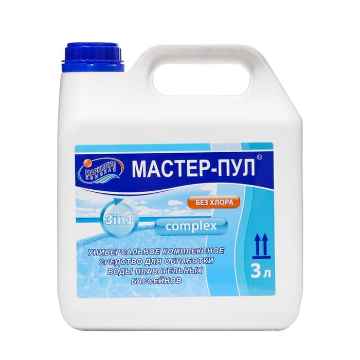 Бесхлорное средство для очистки воды в бассейне «Мастер-пул», универсальное, 3 л