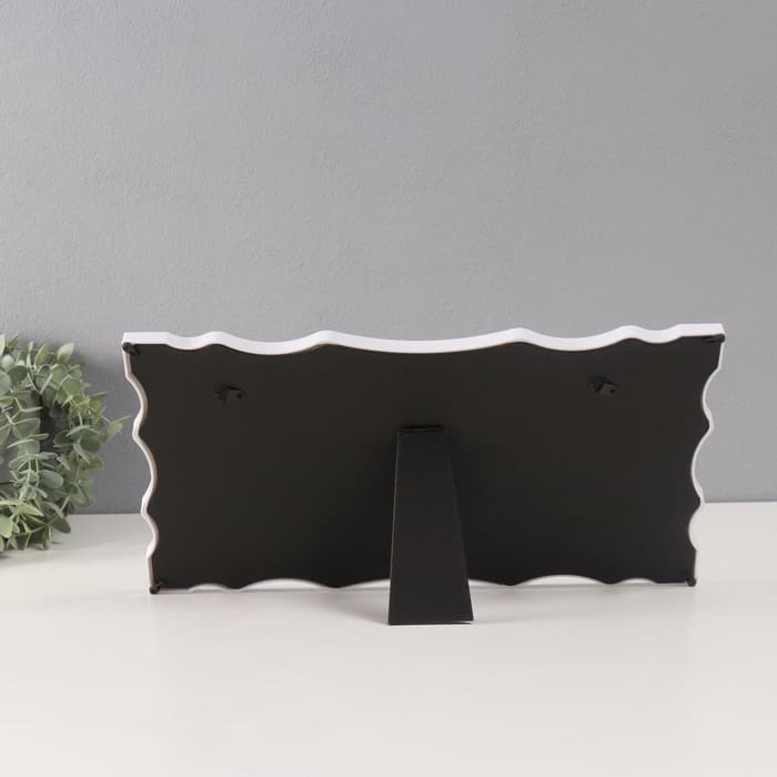 Фоторамка - коллаж на 6 фото 4×5 см, 9×13 см, 10×15 см, 13×18 см «Узорная», белая, 23×40.5×2 см