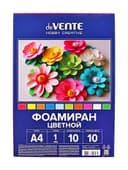 Фоамиран цветной deVENTE, набор А4, 1 мм, 10 листов × 10 цветов