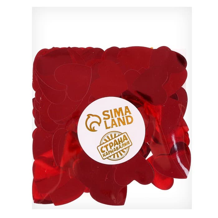 Наполнитель для шаров «Конфетти сердце», d=1.5 см, 10 г