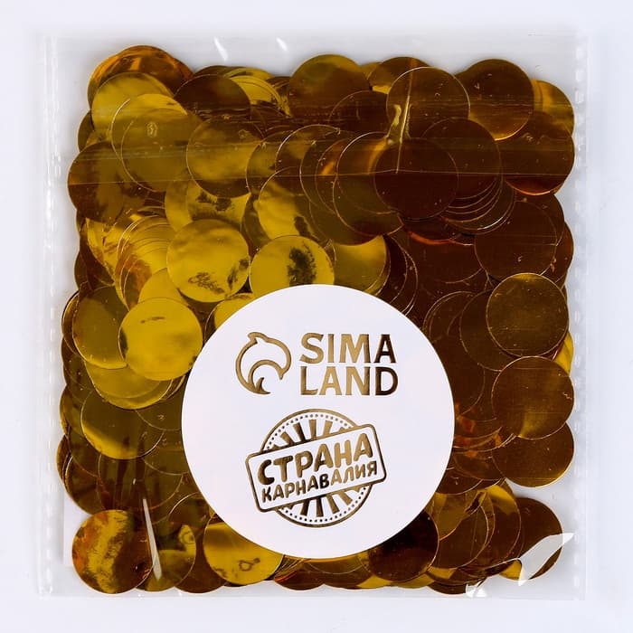 Наполнитель для шаров «Конфетти круг», d=1.5 см, 10 г