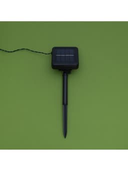 Гирлянда «Нить», 10 м, уличная, IP44, 100 LED, 2 режима, солнечная батарея, тёмная нить, свечение мульти