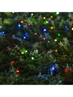 Гирлянда «Нить», 10 м, уличная, IP44, 100 LED, 2 режима, солнечная батарея, тёмная нить, свечение мульти