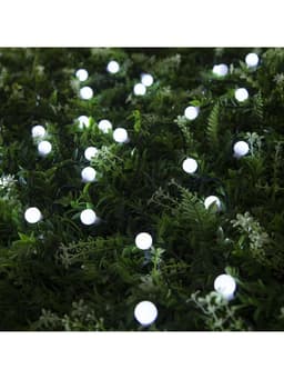 Гирлянда «Нить», 4.5 м, уличная, с насадками «Шарик», IP44, 30 LED, 2 режима, солнечная батарея, тёмная нить, свечение белое