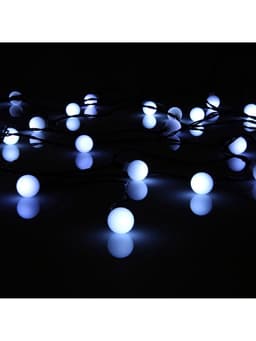 Гирлянда «Нить», 4.5 м, уличная, с насадками «Шарик», IP44, 30 LED, 2 режима, солнечная батарея, тёмная нить, свечение белое