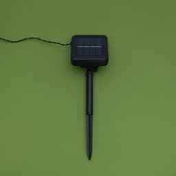 Гирлянда «Нить», 4.5 м, с насадками в виде шариков, IP44, 30 LED, 2 режима, солнечная батарея, тёмная нить, свечение красное