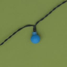 Гирлянда «Нить», 4.5 м, уличная, с насадками «Шарик», IP44, 30 LED, 2 режима, солнечная батарея, тёмная нить, свечение синие