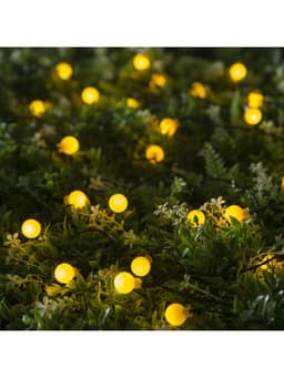 Гирлянда «Нить», 4.5 м, уличная, с насадками «Шарик», IP44, 30 LED, 2 режима, солнечная батарея, тёмная нить, свечение жёлтое
