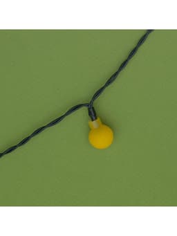 Гирлянда «Нить», 4.5 м, уличная, с насадками «Шарик», IP44, 30 LED, 2 режима, солнечная батарея, тёмная нить, свечение жёлтое