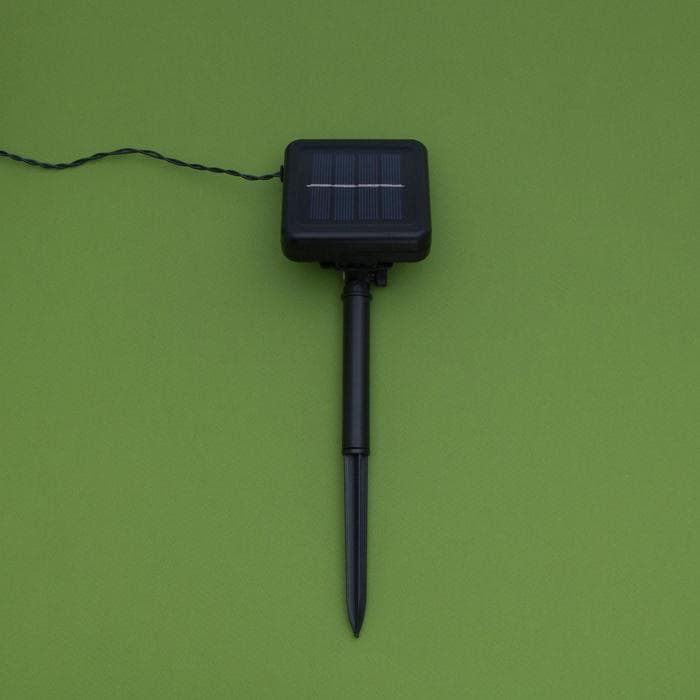 Гирлянда «Нить», 4.5 м, уличная, с насадками «Лилия», IP44, 30 LED, 2 режима, солнечная батарея, тёмная нить, свечение белое