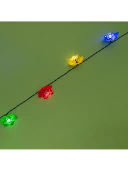 Гирлянда «Нить», 4.5 м, уличная, с насадками «Лилия», IP44, 30 LED, 2 режима, солнечная батарея, тёмная нить, свечение белое