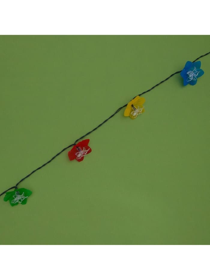 Гирлянда «Нить», 4.5 м, уличная, с насадками «Лилия», IP44, 30 LED, 2 режима, солнечная батарея, тёмная нить, свечение белое