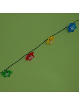 Гирлянда «Нить», 4.5 м, уличная, с насадками «Лилия», IP44, 30 LED, 2 режима, солнечная батарея, тёмная нить, свечение белое