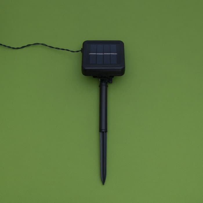 Гирлянда «Нить», 4.5 м, уличная, с насадками «Пчёлка», IP44, 30 LED, 2 режима, солнечная батарея, тёмная нить, свечение тёплое белое