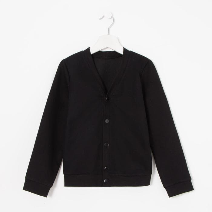Кардиган для мальчика, чёрный, рост 134 см