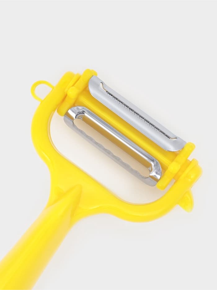 Овощечистка многофункциональная Доляна, 16×9 см, жёлтая