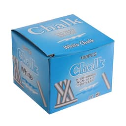 Мел школьный, белый, набор 100 штук, круглый, беспыльный, в картонной коробке