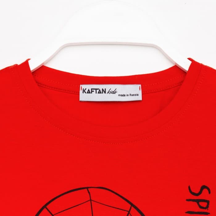 Футболка детская MARVEL «Человек паук», рост 122-128 (34), красная