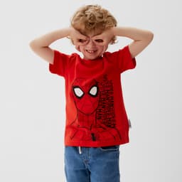 Футболка детская MARVEL «Человек паук», рост 122-128 (34), красная