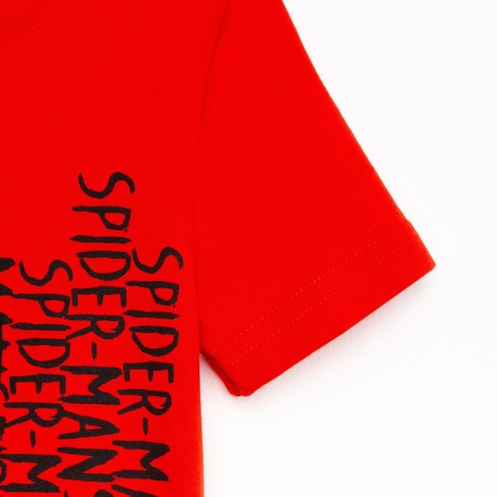 Футболка детская MARVEL «Человек паук», рост 122-128 (34), красная