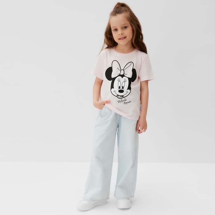 Футболка для девочки KAFTAN «Мышка», розовая, размер 34 (122-128 см)