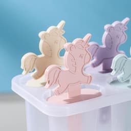 Форма для мороженого «Единороги», 12.5×7.5×14 см, 4 ячейки, пластик, прозрачная