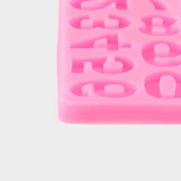 Молд для заливки «Числа», силикон, 10 ячеек, 17.5×7.6 см, розовый