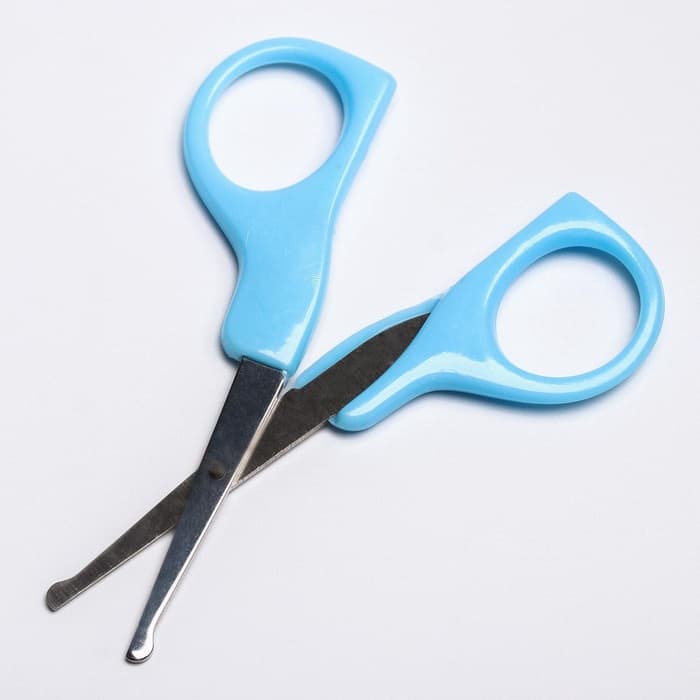 Ножницы маникюрные, детские, закругленные кончики, Крошка Я, голубой