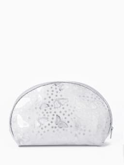 Набор женских косметичек 5 в 1 на молниях, с принтом, серебристый