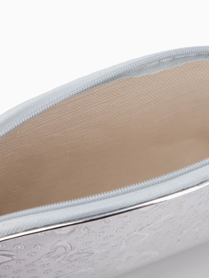 Набор женских косметичек 5 в 1 на молниях, с принтом, серебристый