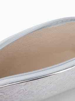 Набор женских косметичек 5 в 1 на молниях, с принтом, серебристый