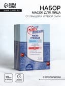 Маска грязевая с прополисом от прыщей и угревой сыпи «Лицо без проблем», 10×15 мл