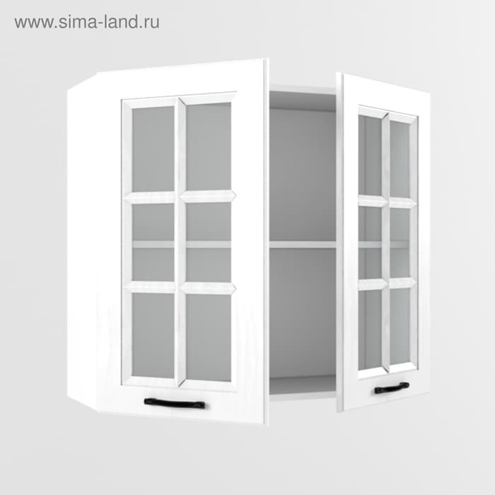 Шкаф навесной «Вегас. В800», со стеклом, 300×800×720 мм, цвет белый