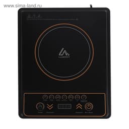 Плитка электрическая Luazon LIP-001, индукционная, 1 конфорка, 2100 Вт, чёрная