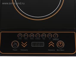 Плитка электрическая Luazon LIP-001, индукционная, 1 конфорка, 2100 Вт, чёрная