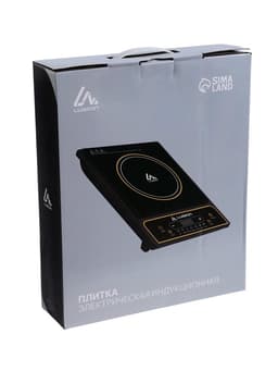 Плитка электрическая Luazon LIP-001, индукционная, 1 конфорка, 2100 Вт, чёрная