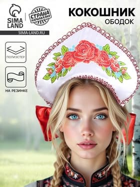 Кокошник «Розы с незабудками»