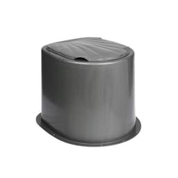 Туалет дачный, h=35 см, без дна, с отверстиями для крепления к полу, серый