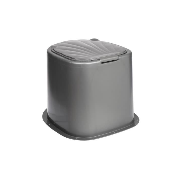 Туалет дачный, h=35 см, без дна, с отверстиями для крепления к полу, серый