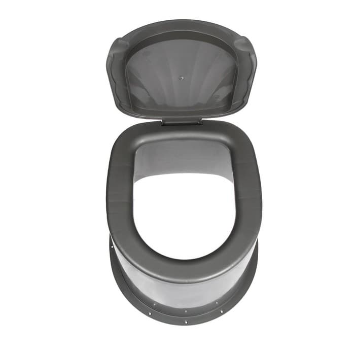 Туалет дачный, h=35 см, без дна, с отверстиями для крепления к полу, серый