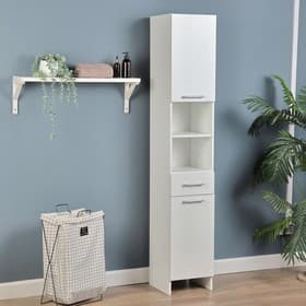 Шкаф - пенал для ванной комнаты «Клик Мебель. Пронто», 330×330×1850 мм, цвет белый