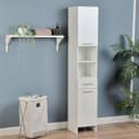 Шкаф – пенал для ванной комнаты «Клик Мебель. Пронто», 330×330×1850 мм, цвет белый