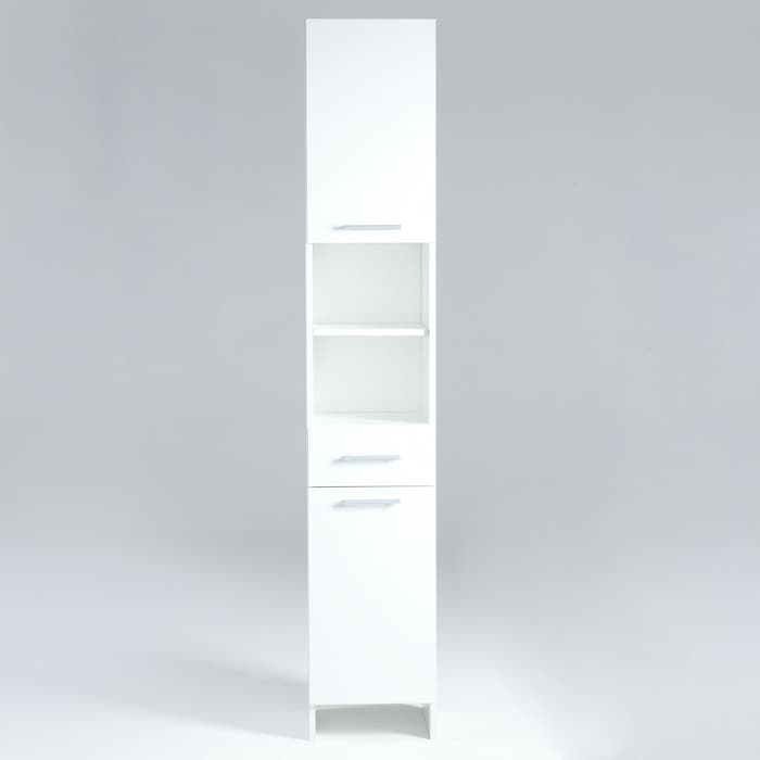 Шкаф – пенал для ванной комнаты «Клик Мебель. Пронто», 330×330×1850 мм, цвет белый