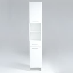 Шкаф – пенал для ванной комнаты «Клик Мебель. Пронто», 330×330×1850 мм, цвет белый